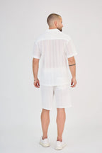 Ecru Relief Stripe Set