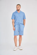 Blue Relief Stripe Set