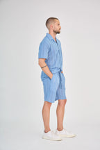 Blue Relief Stripe Set