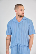 Blue Relief Stripe Set
