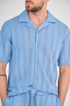 Blue Relief Stripe Set