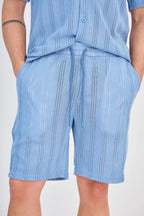 Blue Relief Stripe Set