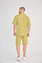 Yellow Honeycomb Stripe Set