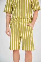 Yellow Honeycomb Stripe Set