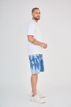 Washed Blue Denim Shorts