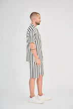 Navy Blue Honeycomb Stripe Set