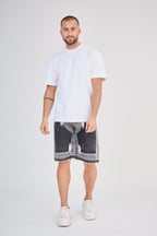 Black Gradient Jean Shorts