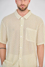 Beige Openwork Geometric Mesh Set