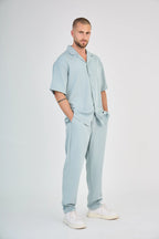 Green Water Fluid Pants Set