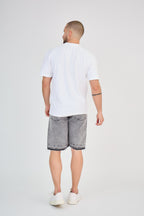 Black Gradient Jean Shorts