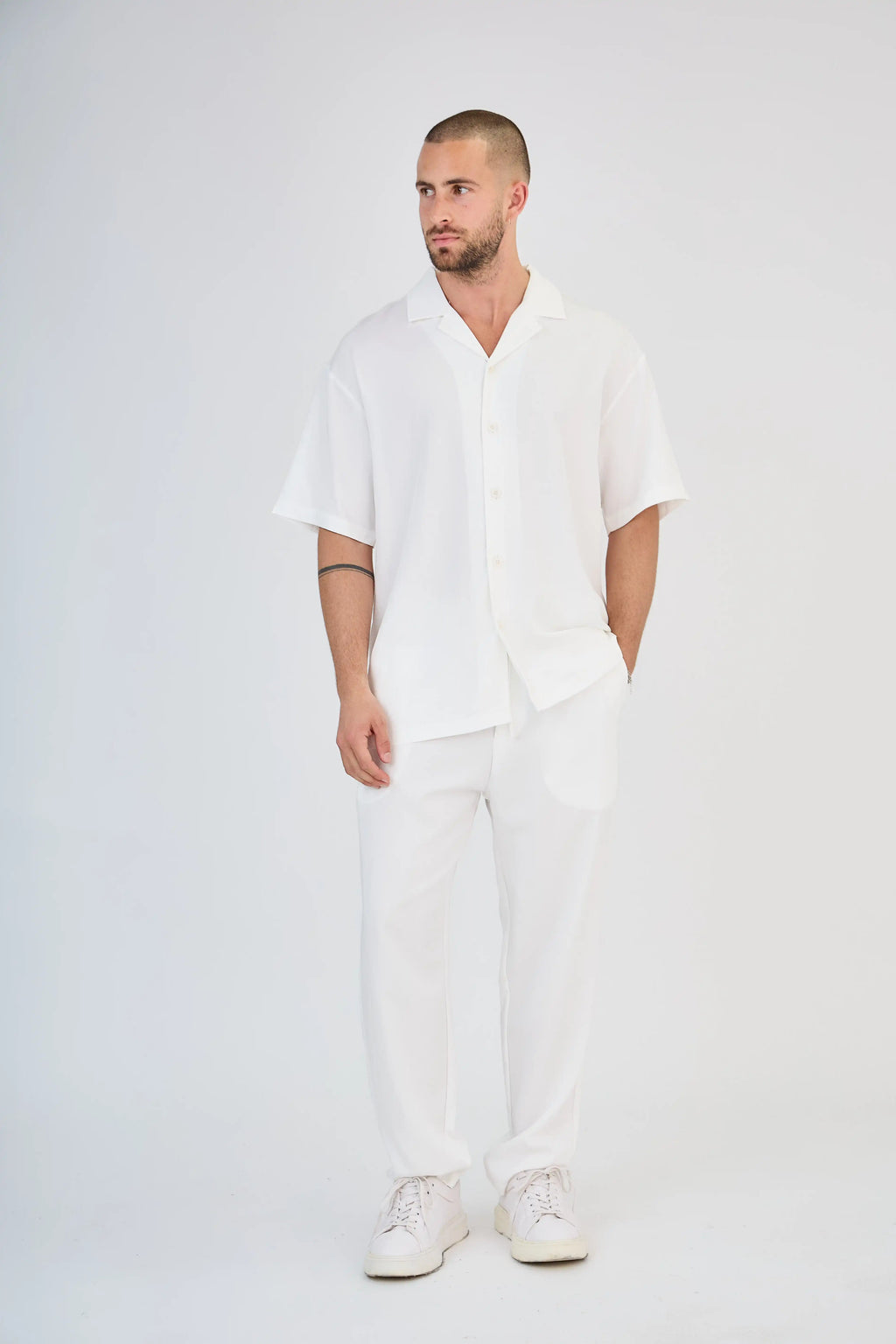 Ensemble Fluide Blanc Pantalon