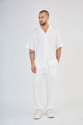 White Fluid Pants Set