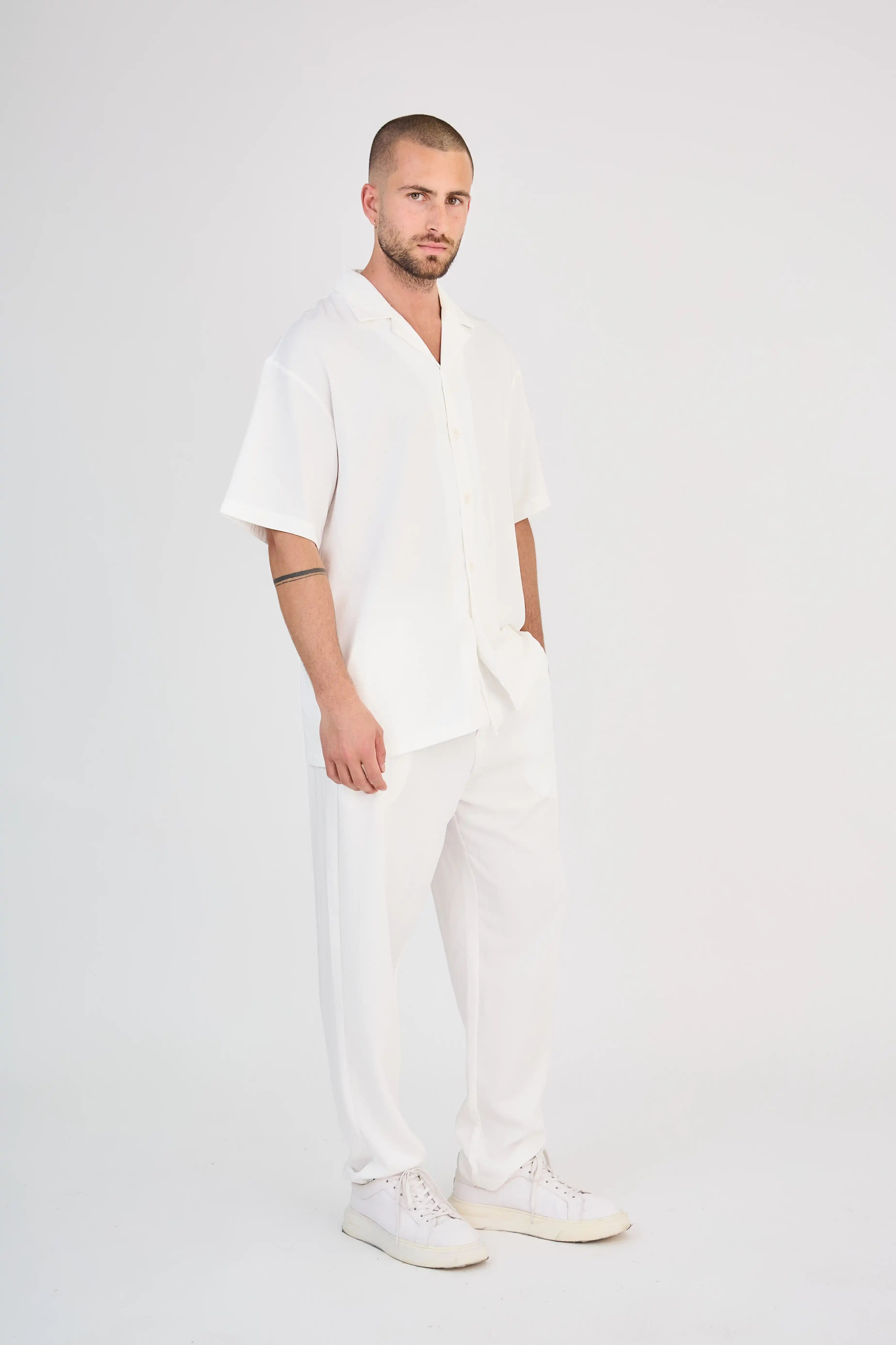 Ensemble Fluide Blanc Pantalon