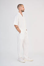 White Fluid Pants Set