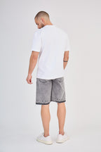 Black Gradient Jean Shorts