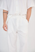 White Fluid Pants Set