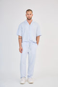 Light Blue Fluid Pants Set
