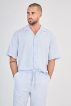 Light Blue Fluid Pants Set