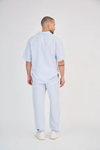 Light Blue Fluid Pants Set