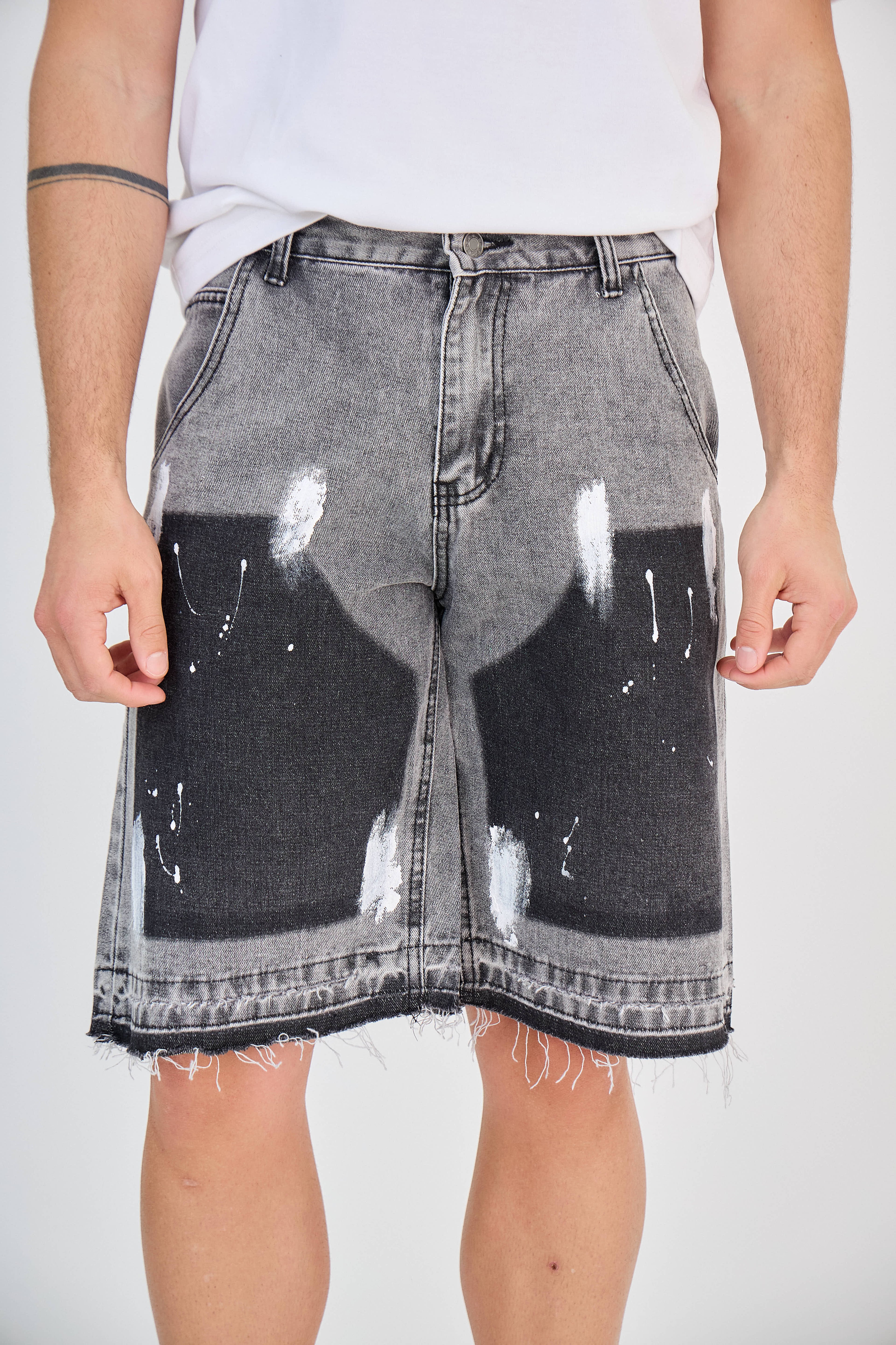 Short Jean Noir Dégradé