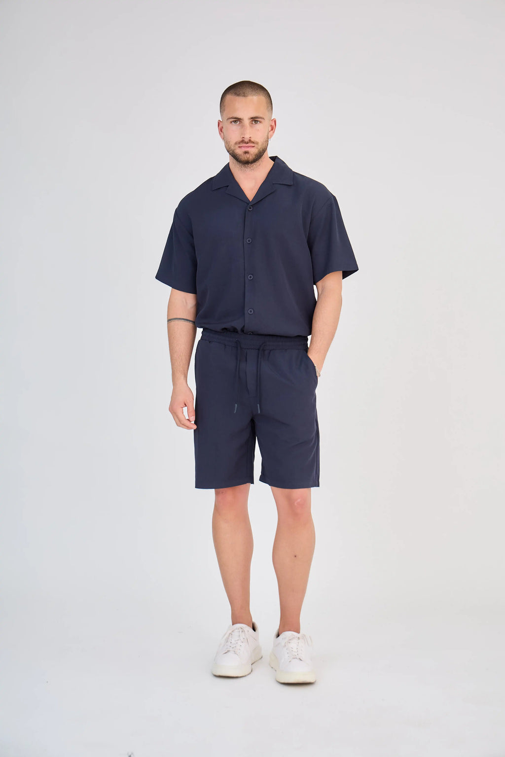 Ensemble Fluide Bleu Marine Short