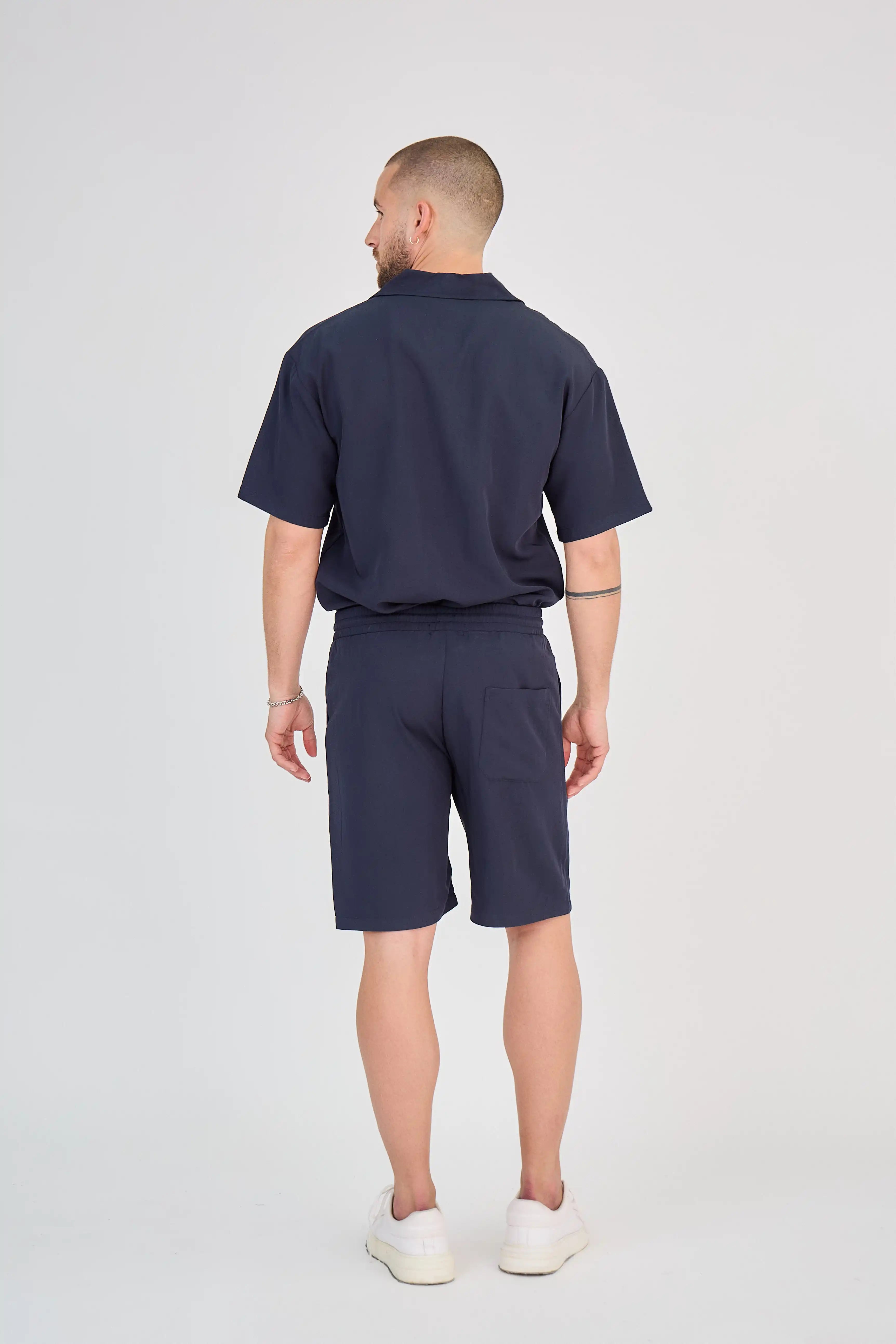 Ensemble Fluide Bleu Marine Short