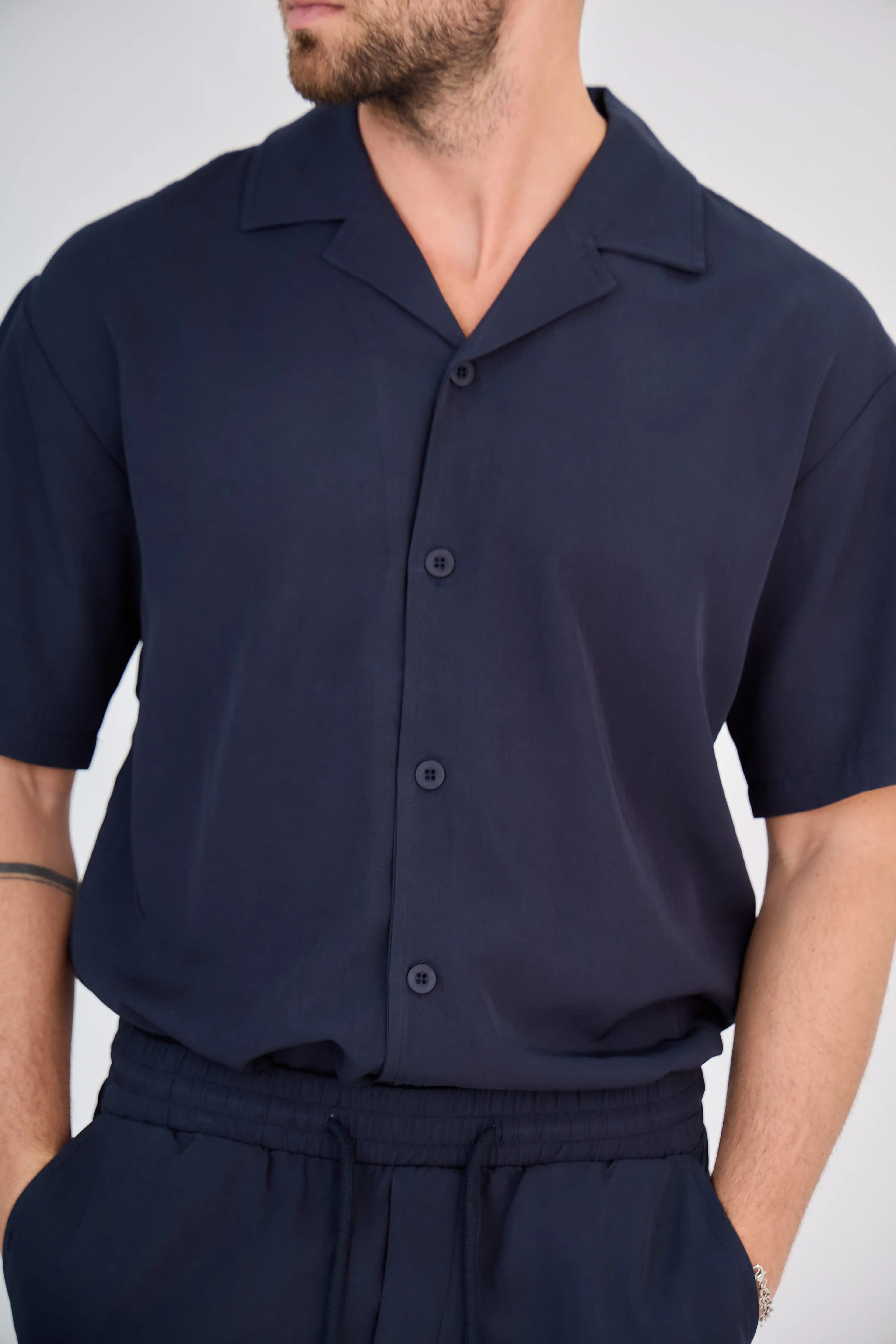 Ensemble Fluide Bleu Marine Short