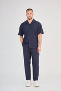 Navy Blue Fluid Pants Set