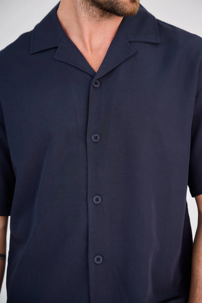 Ensemble Fluide Bleu Marine Pantalon