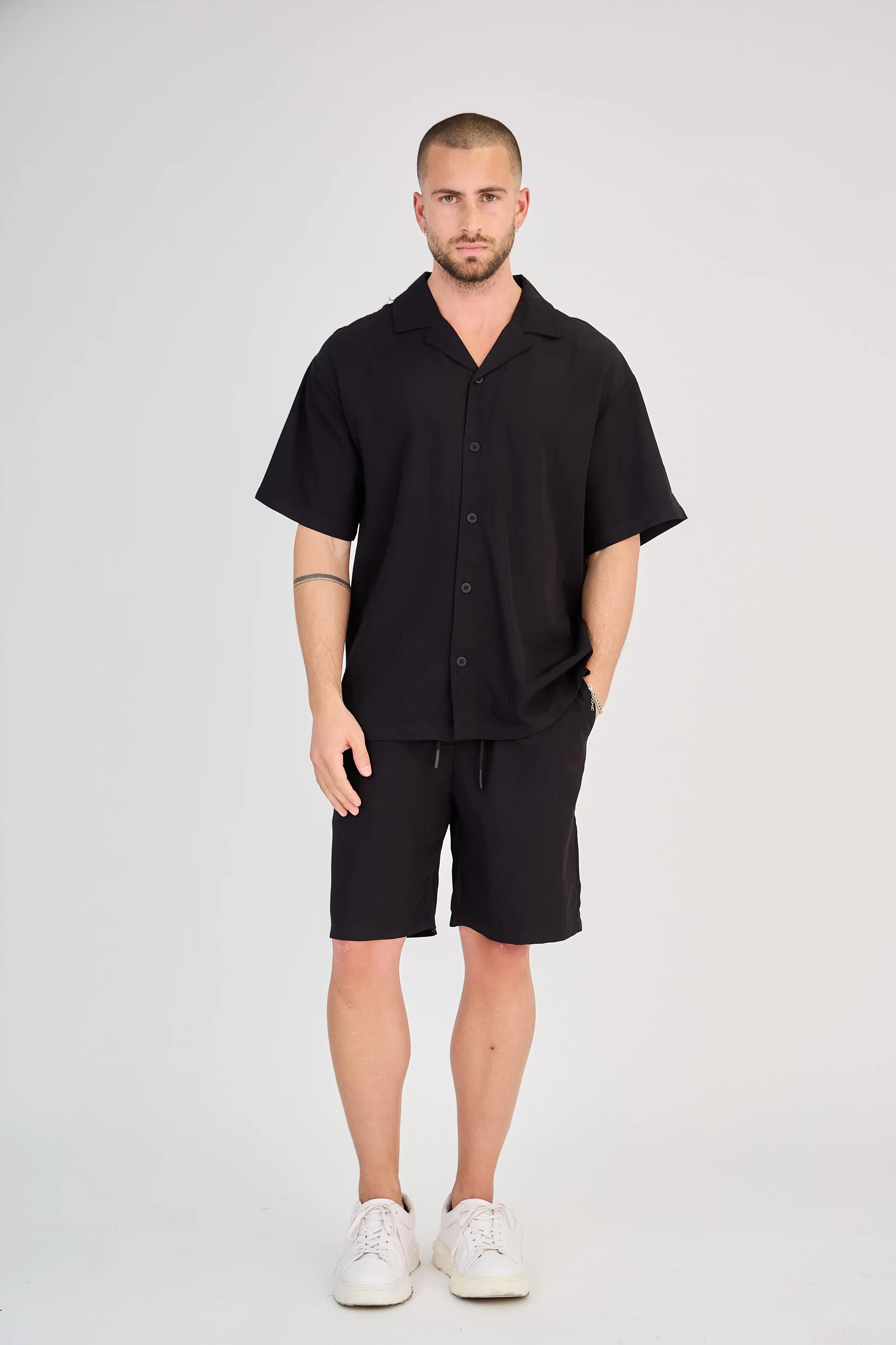 Ensemble Fluide Noir Short