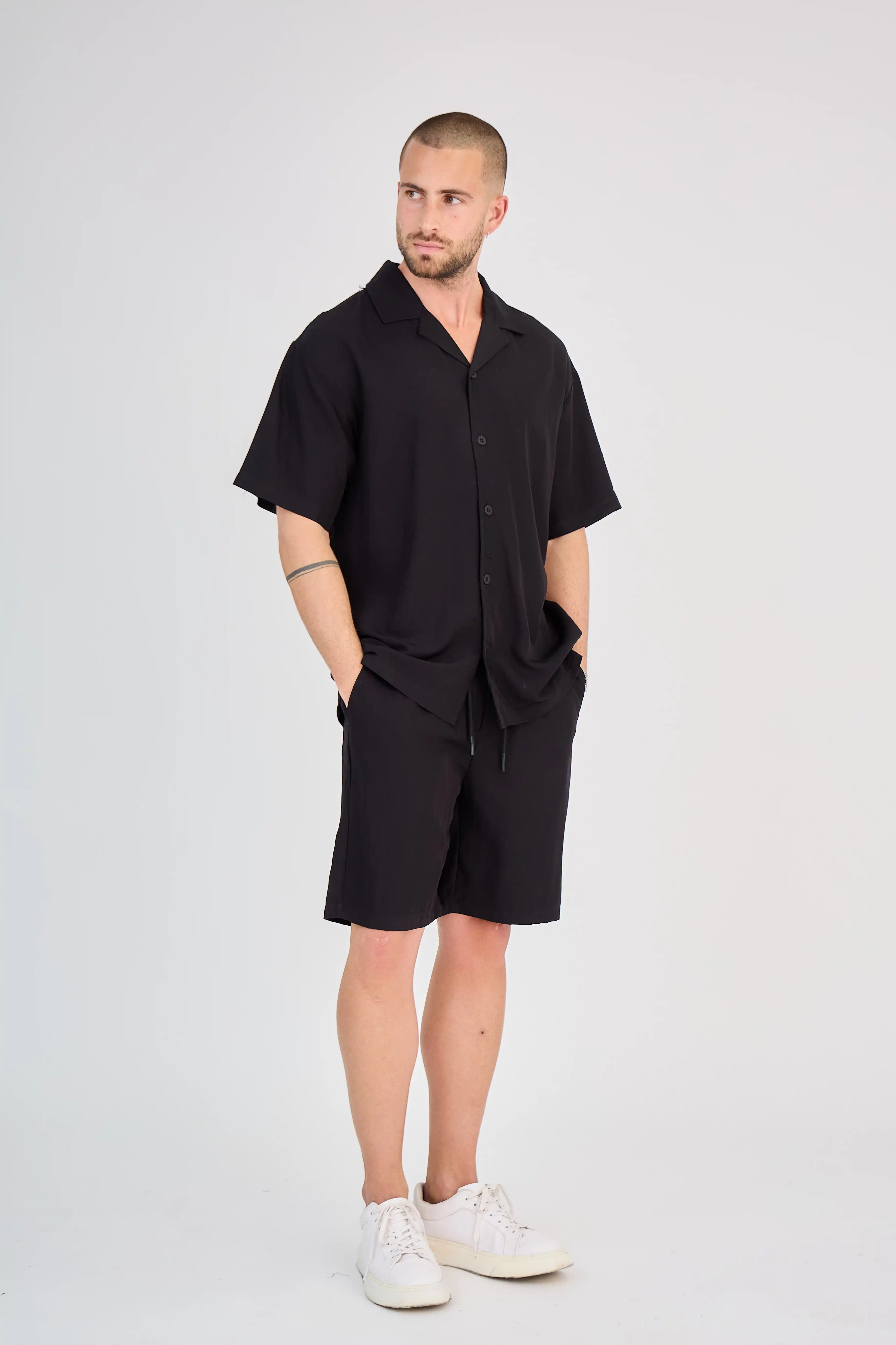 Ensemble Fluide Noir Short