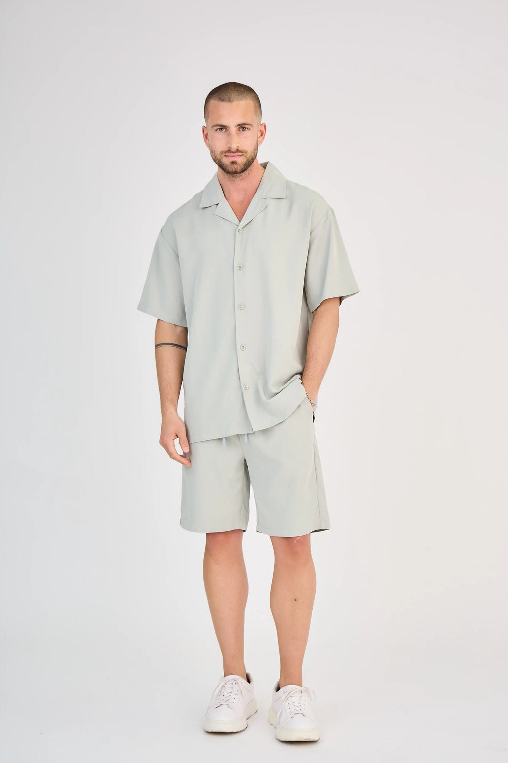 Ensemble Fluide Khaki Clair Short