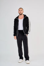 Black Velvet Zip Set