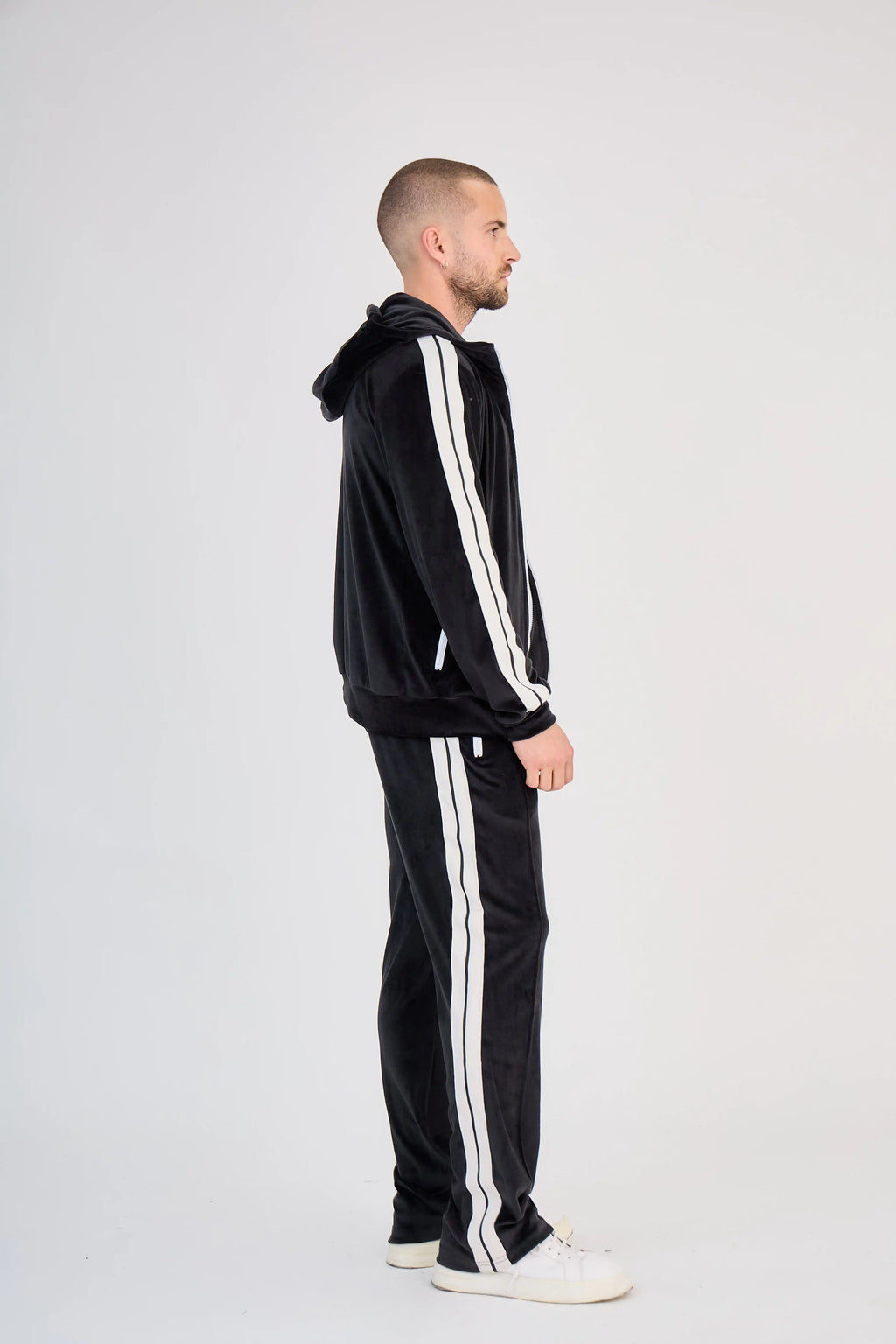 Black Velvet Zip Set