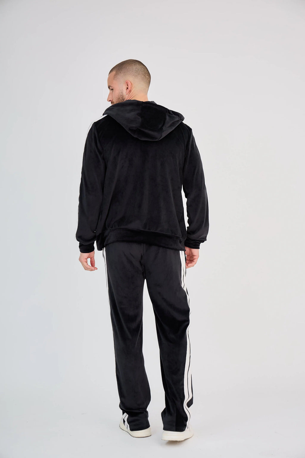Black Velvet Zip Set