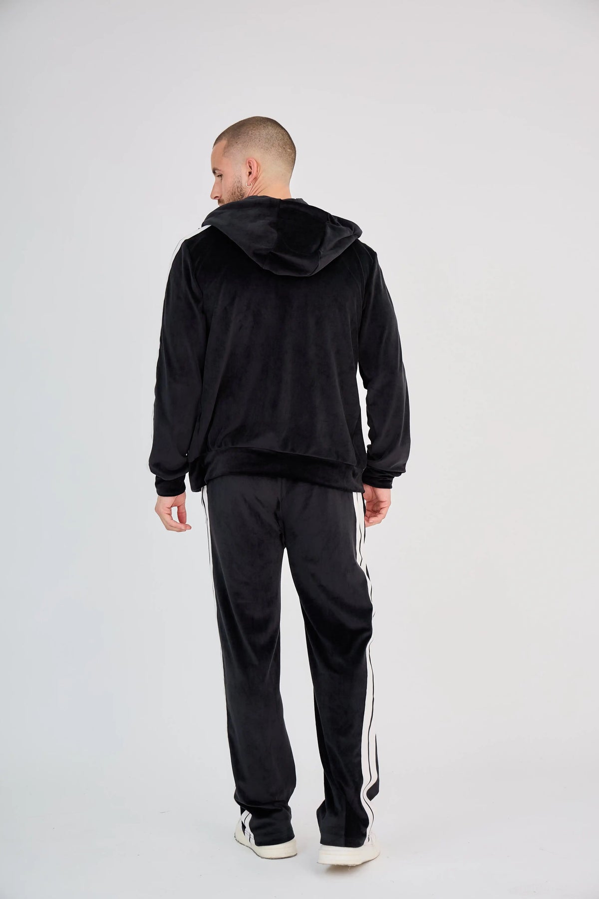 Black Velvet Zip Set