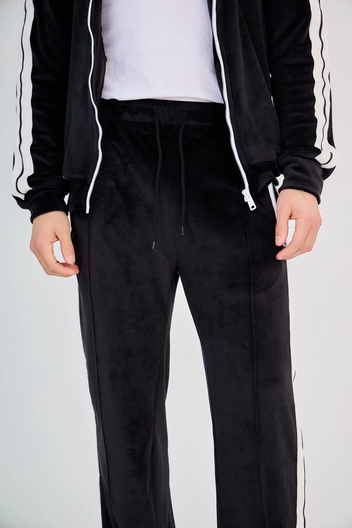 Black Velvet Zip Set