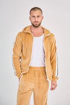 Camel Velvet Zip Set