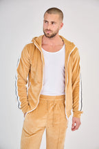 Camel Velvet Zip Set
