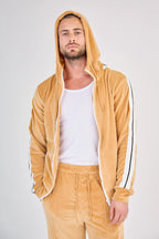 Camel Velvet Zip Set