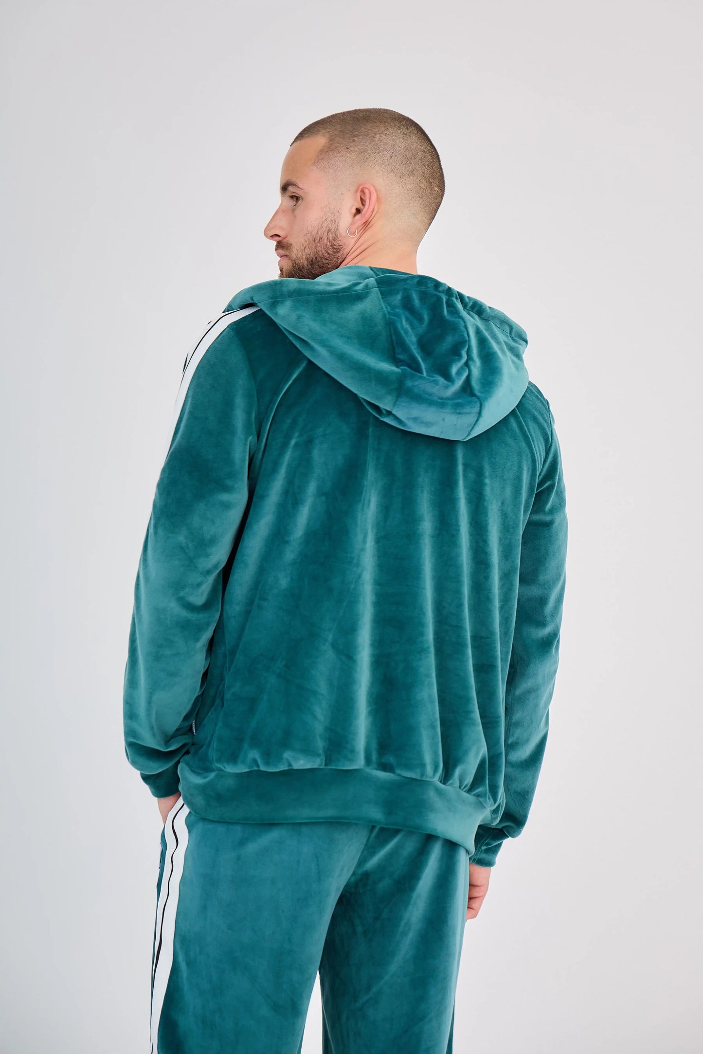Ensemble Velours Zippé Vert