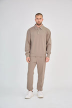 Chic Taupe Polo Set