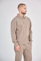 Chic Taupe Polo Set