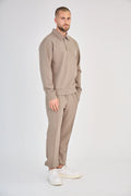 Chic Taupe Polo Set