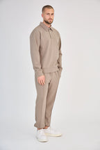 Chic Taupe Polo Set