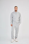Chic Grey Heather Polo Set