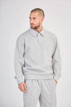 Chic Grey Heather Polo Set