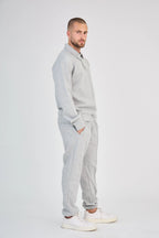 Chic Grey Heather Polo Set