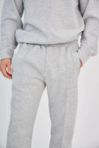 Chic Grey Heather Polo Set