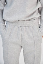 Chic Grey Heather Polo Set